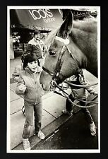 1983 Boston MA Horse Blessing Awards Ceremony Girl Petting Vintage Press Photo picture