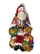 Christopher Radko Ring in The Holidays Santa LE Glass Christmas 9
