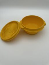 Vintage Tupperware Servalier Bowl Yellow 1323-16 w/Lid USA picture