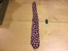 Original FUNKY 1960s / 70's Vintage TIE -- red white blue FLOWERS by SPLASH picture