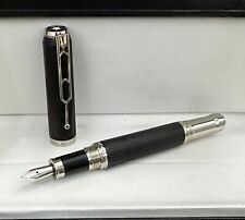 Luxury Great Writers Hugo Series Black+Silver Color Fountain Pen No Box picture