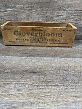 Vintage Armour's Cloverbloom 2 Pound Wooden Cheese Box Crate Processed American picture