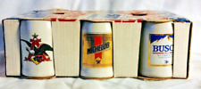 1991 Anheuser Busch 6 pack minis Ceramic Beer Steins Shot Glasses Bud Michelob picture