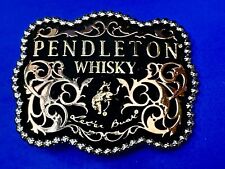 2010? Pendleton whiskey Leter Buck Rodeo Cowboy Montana Silversmiths Belt Buckle picture