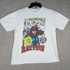 Men's Marvel Comics Classic Old School Black Widow #1 Cover White Tee T-Shirt picture