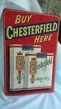 Vintage Chesterfield Tin Cigarette Advertising Sign.1940s - 50s. picture