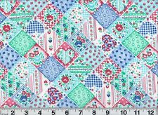 Flannel Fabric Country  Hearts Flowers Checked 1960s Soft Flannel Vintage picture