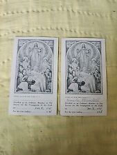 Vintage Antique Mid Century Holy Family 1937 Catholic Holy Prayer Card picture