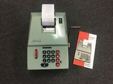RARE & REFURBISHED Hermes 109-7 hand crank manual adding machine with NEW platen picture