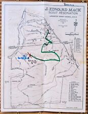 Vintage Boy Scout Map J Edward Mack Reservation BSA Lancaster PA 1968 picture