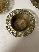 Vintage Brass floral Ashtray (set of 4) picture