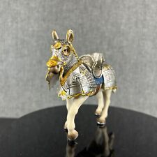 Schleich White Armored Knight Horse Plastic Animal Medieval War Figure 2003 picture