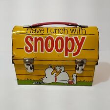Vintage 1968 Have Lunch With Snoopy Peanuts Metal Lunchbox No Thermos picture