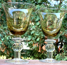 Crystal Goblets Wine Glass Stem Amber Vintage Elegant Crystal Water Wine Class picture