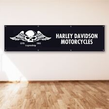 For Harley Davidson Motorcycle 2x8 ft Flag Vintage Garden Garage Sign Banner picture