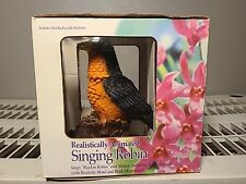Vintage Gemmy Industries Animated Living Garden Robin Chirps Sings 2000 NIB picture