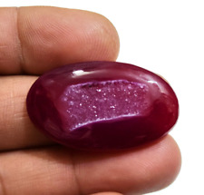 Gorgeous Huge Red Window Druzy Agate Oval Shape Cabochon 39 Crt Loose Gemstone picture