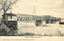 Vintage Postcard; Henry Bridge Henry IL Marshall County Illinois River, Wheelock picture