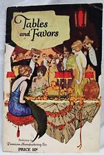TABLES & FAVORS PARTY DECORATIONS BROCHURE GUIDE  DENNISON MFG CO. 1924 VINTAGE picture