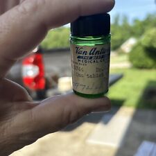 Vintage Green Pill Bottle July 1949 picture