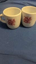 Set Of Two Chinese University Of Hong Kong Great China Red Dragon Mugs  picture