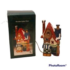 Dickens Keepsake Miniature Porcelain Lighted Toy Shop House w/ Cord & Bulb picture
