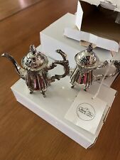 Godinger Silverplate Miniature Teapot Salt and Pepper Shaker Set picture