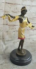 French Art Deco Bronze Sculpture on Black Marble Base Signed by C Mirval picture