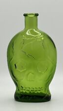 Vintage WHEATON Emerald Green SKULL Poison Medicine Bottle picture