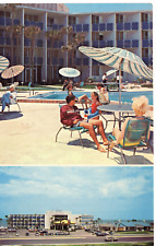 Vintage Postcard Ormond Beach Quality Motel Pool Kids Old Cars c1971 -1564 picture