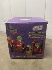 How The Grinch Stole Christmas 7ft AirBlown Yard Inflatable Sleigh & Max Gemmy picture