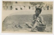 Vintage Photograph 1920s Philippines Manila Cebu Street Peddler Sharp Photo picture