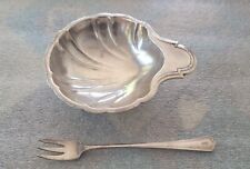 Rock Island Lines RR Seafood Dish and Cocktail Fork R. Wallace Silver Soldered picture
