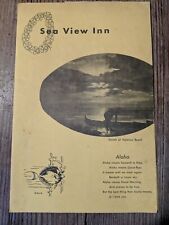 SEA VIEW INN HAWIAII 1940-50S MAP BROCHURE HOTEL RARE picture