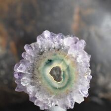 Amethyst Stalactite Flower Slice Uruguay polished Both Sides Jewelry Wire Wrap  picture