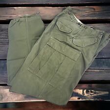 Vintage M51 Field Trousers Shell M-1951 Army Military Pants Green Long Medium picture