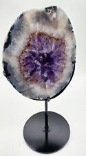 Amethyst Porthole Slab 3 Pounds 11 OZ  With Metal Stand Amethyst Slab Statement picture