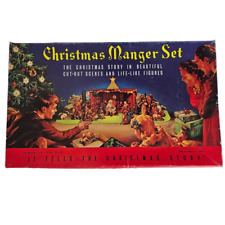 Christmas Manger Set B. Shackman Company 7256 Cut-Out Scenes & Life-Like Figures picture