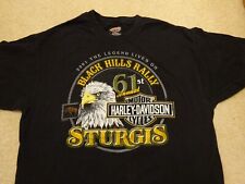 HARLEY-DAVIDSON 2001 61st Annual Black Hills Sturgis Rally T-SHIRT, Size L picture