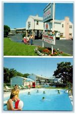 Hyannis Motel And Swimming Pool Hyannis Massachusetts MA Split View Postcard picture