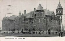 High School, Eau Claire, Wisconsin, Early Postcard, Used in 1910 picture