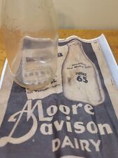 VTG 60's-70's Embossed MOORE DAIRY Meadville, PA Milk Bottle (Advertising) picture