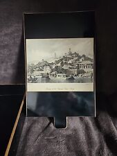 Vintage Brooks Brothers 2 Piece Black Lacquered Tray, Gardens Peking By T. Allen picture