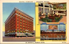 Linen Postcard Hotel Fowler in Lafayette, Indiana picture