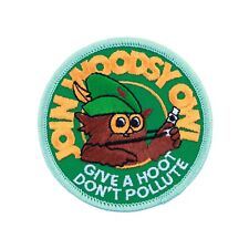 Official Woodsy Owl Souvenir Patch Iron on US Forest Service, Smokey Bear Series picture