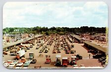 1950s Fruit Market Farmers Market Aerial View Benton Harbor Michigan Postcard picture