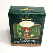 HALLMARK Keepsake A Friend Chimes In Collectors Club Christmas Ornament 2000 Vtg picture