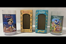 VTG Burger King '94 Collector Glasses Disney Classic Snow White & Pinocchio NIB picture