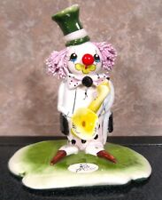 Vintage ZamPiva Porcelain Clown with Saxaphone Made in Italy Signed picture