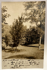 1906 RPPC Dearborn Park, Woodstock VT Vermont, Real Photo, Vintage Postcard picture